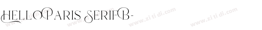 Hello Paris Serif B字体转换